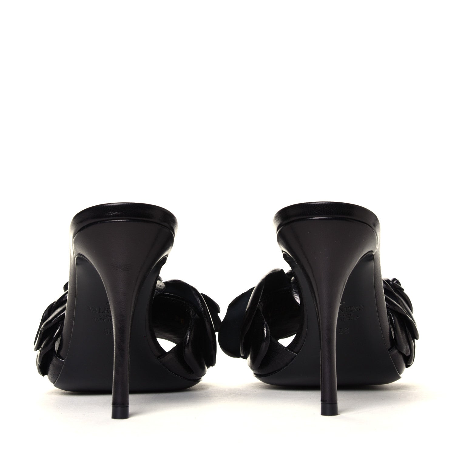 Valentino Garavani Kidskin Atelier 03 Rose Edition 90mm Slide Sandals 38 Black 5 of 6