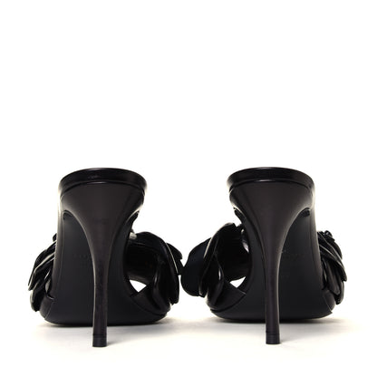 Valentino Garavani Kidskin Atelier 03 Rose Edition 90mm Slide Sandals 38 Black 5 of 6