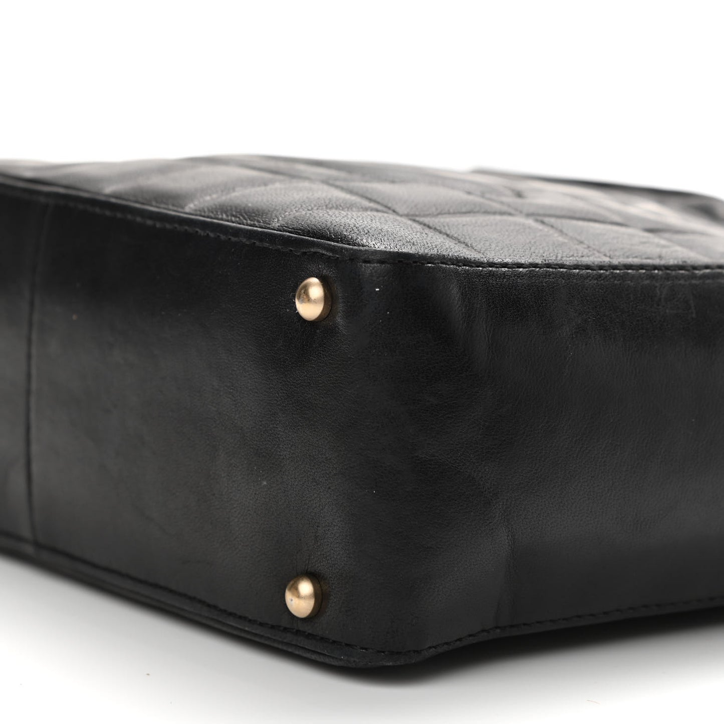 Lambskin Quilted Small Chocolate Bar Shoulder Bag Black