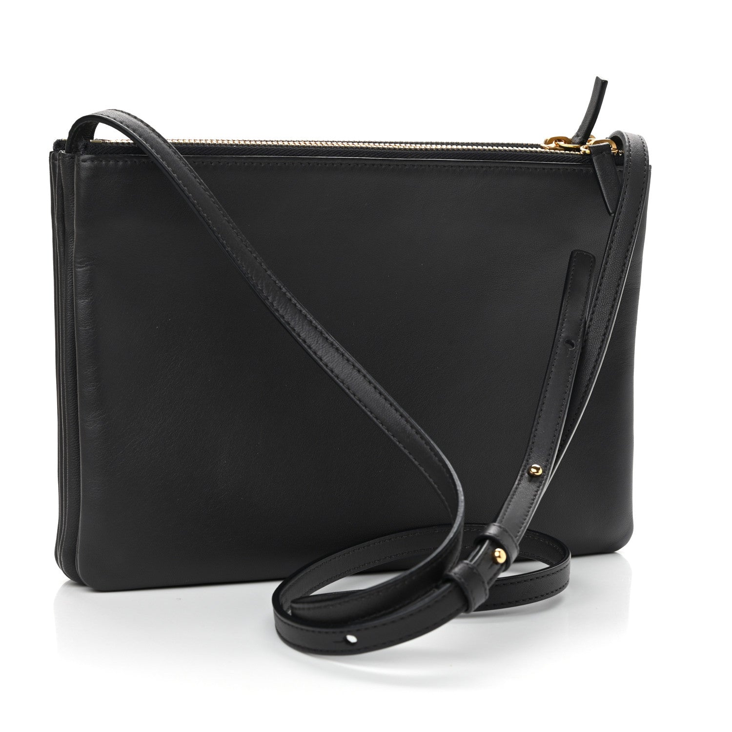 Celine Lambskin Large Trio Crossbody Bag Anthracite 3 of 11