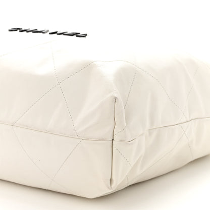 Chanel Shiny Calfskin Quilted Chanel 22 White Black 11 of 11