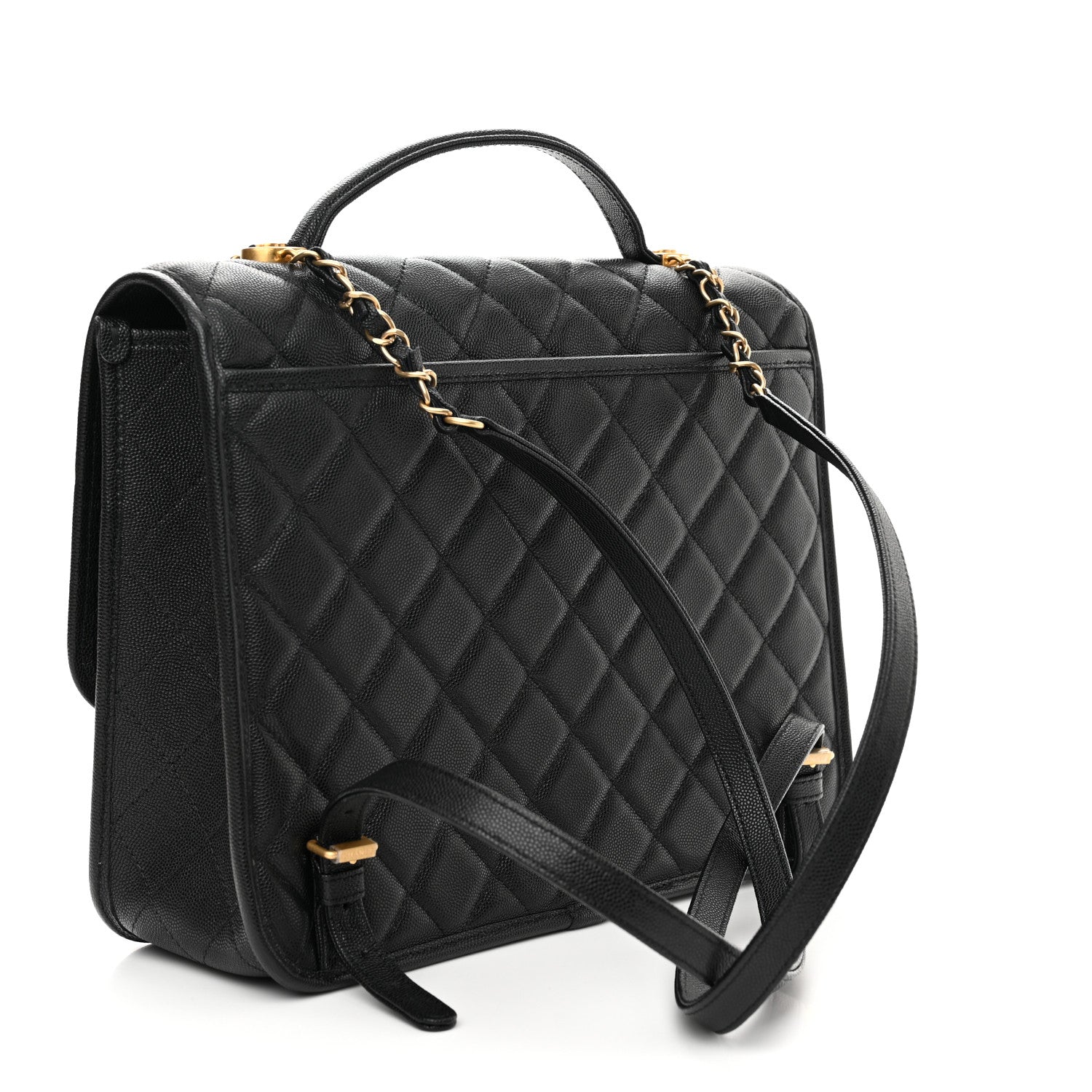 Chanel Caviar Quilted School Memory Backpack Black 3 of 10