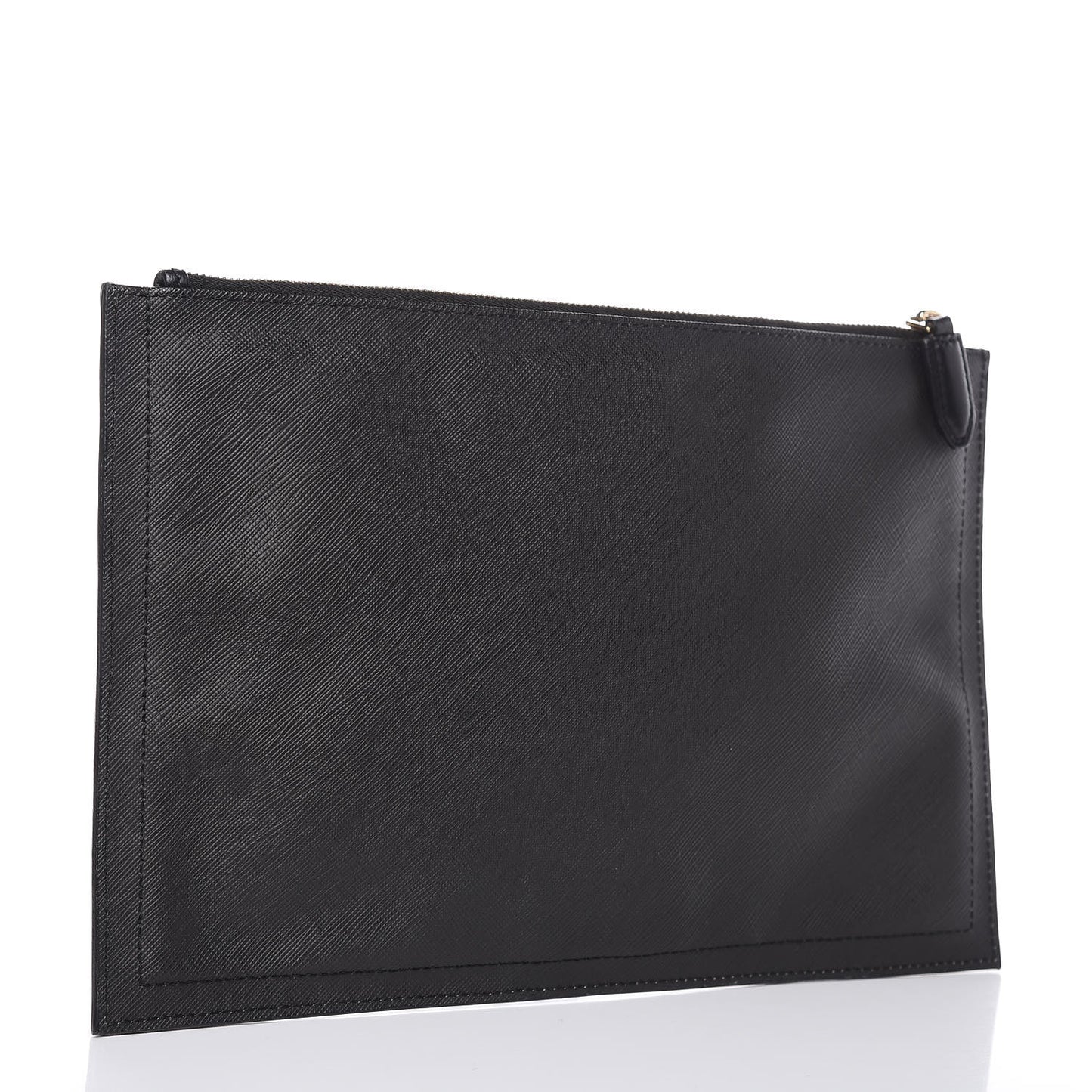 Textured Coated Canvas Rottweiler Print Large Cosmetic Pouch Black
