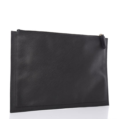 Givenchy Textured Coated Canvas Rottweiler Print Large Cosmetic Pouch Black 3 of 7