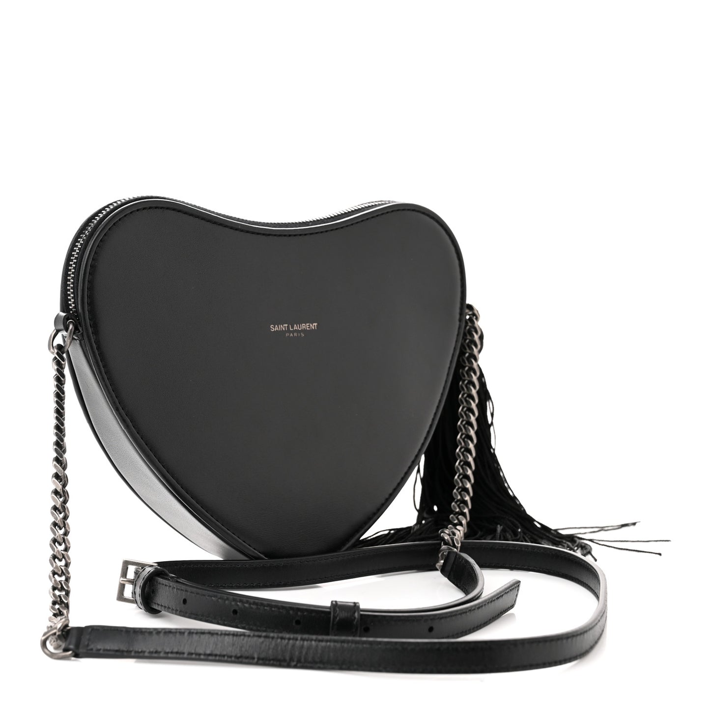 Calfskin Small Monogram Love Shoulder Bag Black