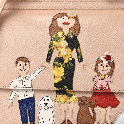 Dolce & Gabbana Dauphine Medium DG Family Patch Miss Sicily Satchel Beige 9 of 9