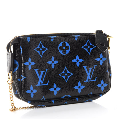 Louis Vuitton Colored Monogram Mini Pochette Accessories Blue Black 3 of 6