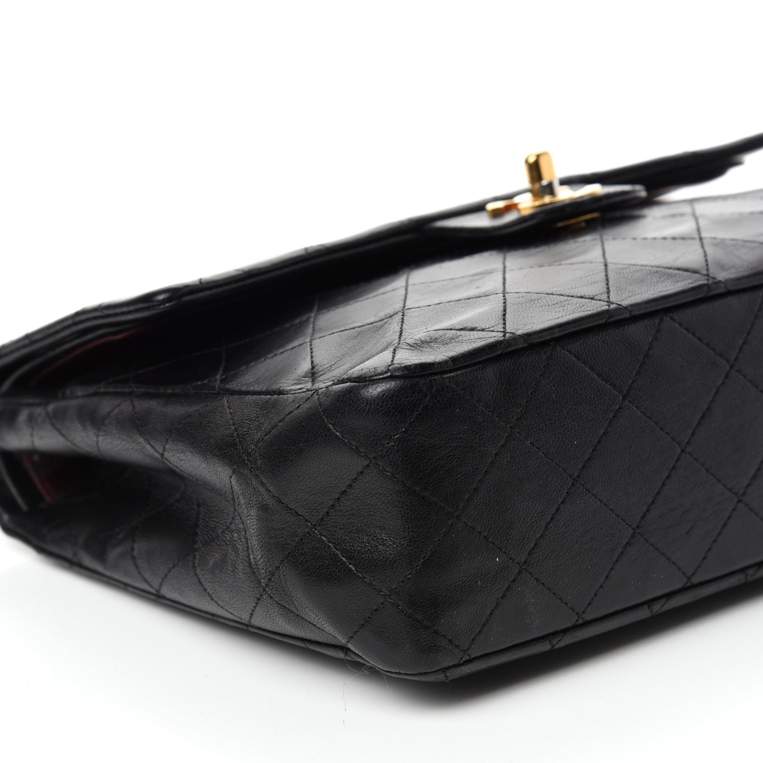 Chanel Lambskin Quilted Medium Double Flap Black 6 of 12