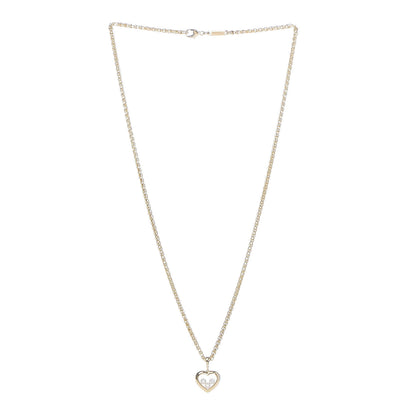 Chopard 18K Yellow Gold Diamond Happy Diamonds Icons Floating Heart Pendant Necklace 3 of 6