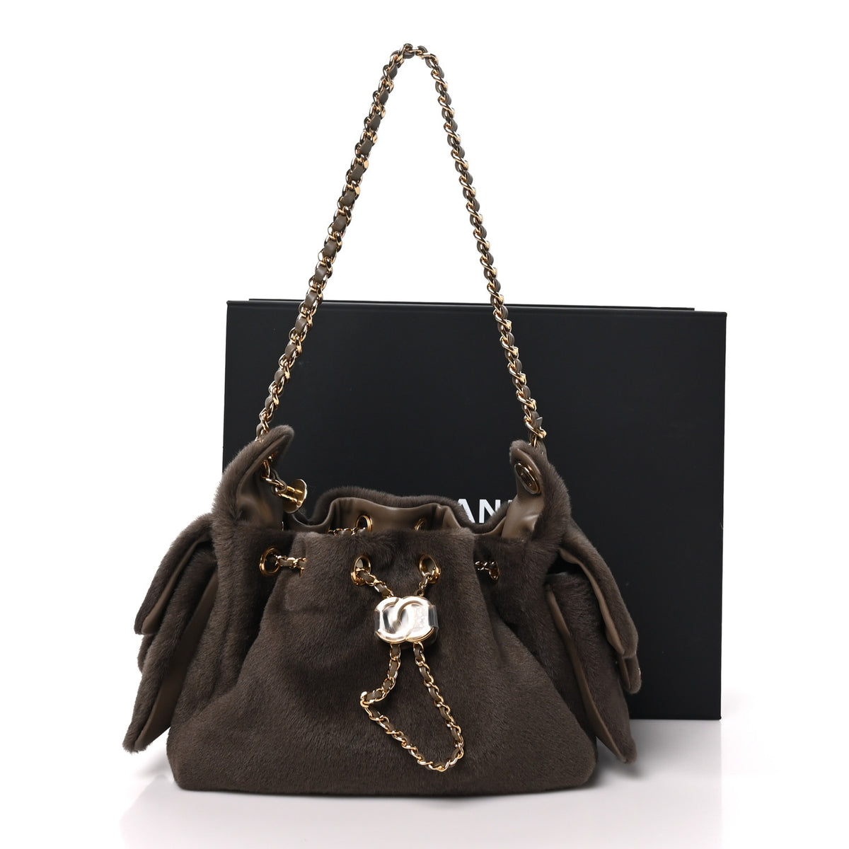 Chanel Pony Hair Mini Chanel 25 Handbag Dark Khaki 10 of 10