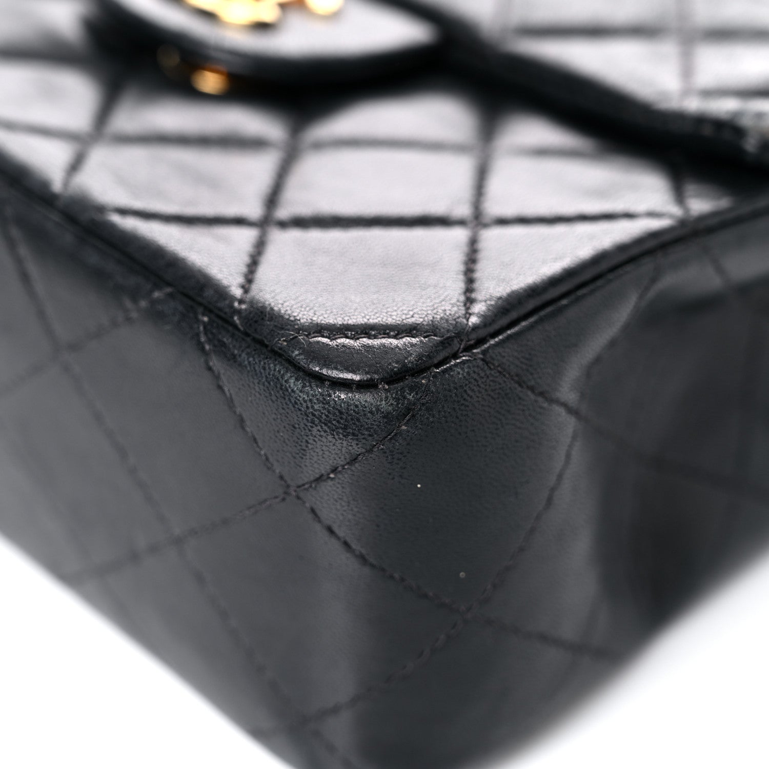 Chanel Lambskin Quilted Mini Square Flap Bag Black 9 of 28