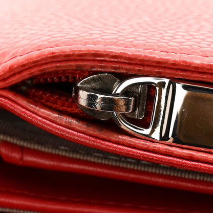 Chanel Caviar Timeless CC Zipped Pocket Wallet Red 9 of 10
