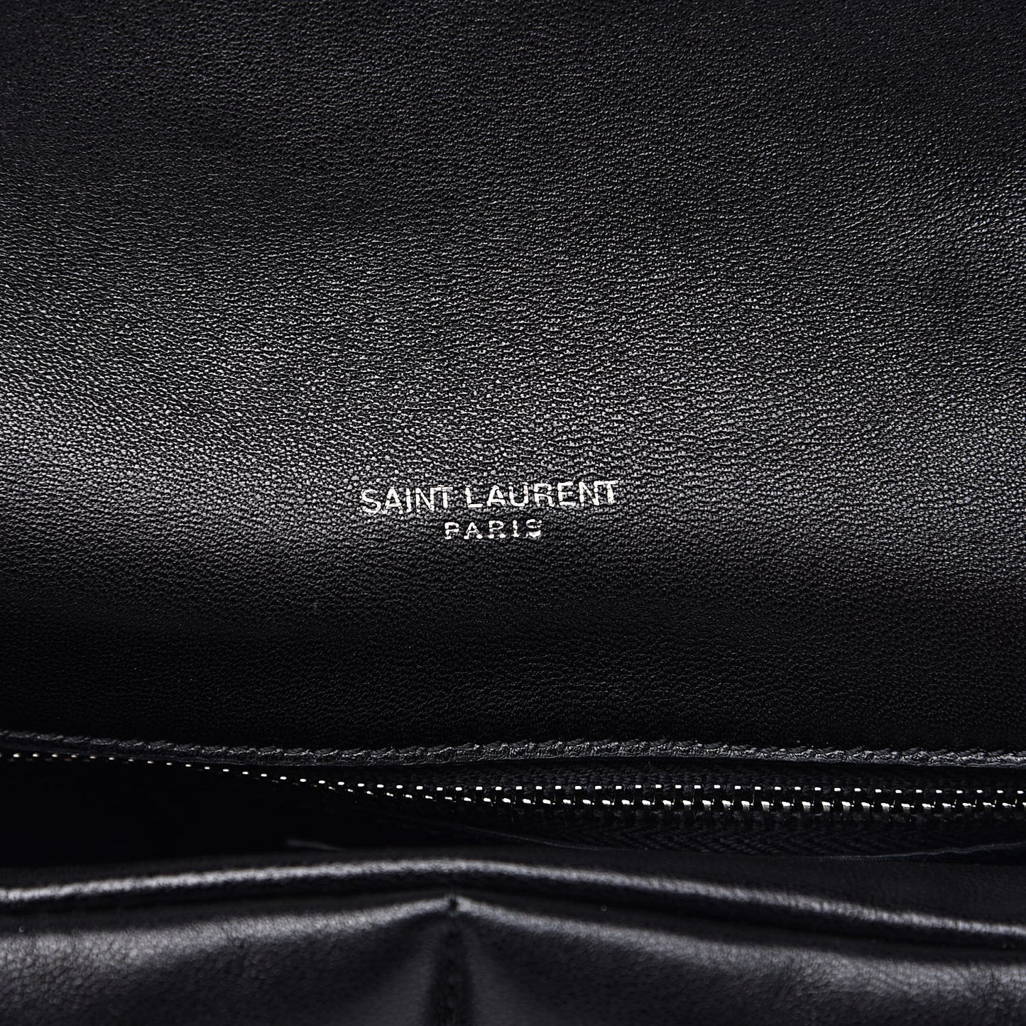 Lambskin Quilted Medium Loulou Puffer Monogram Chain Satchel Black