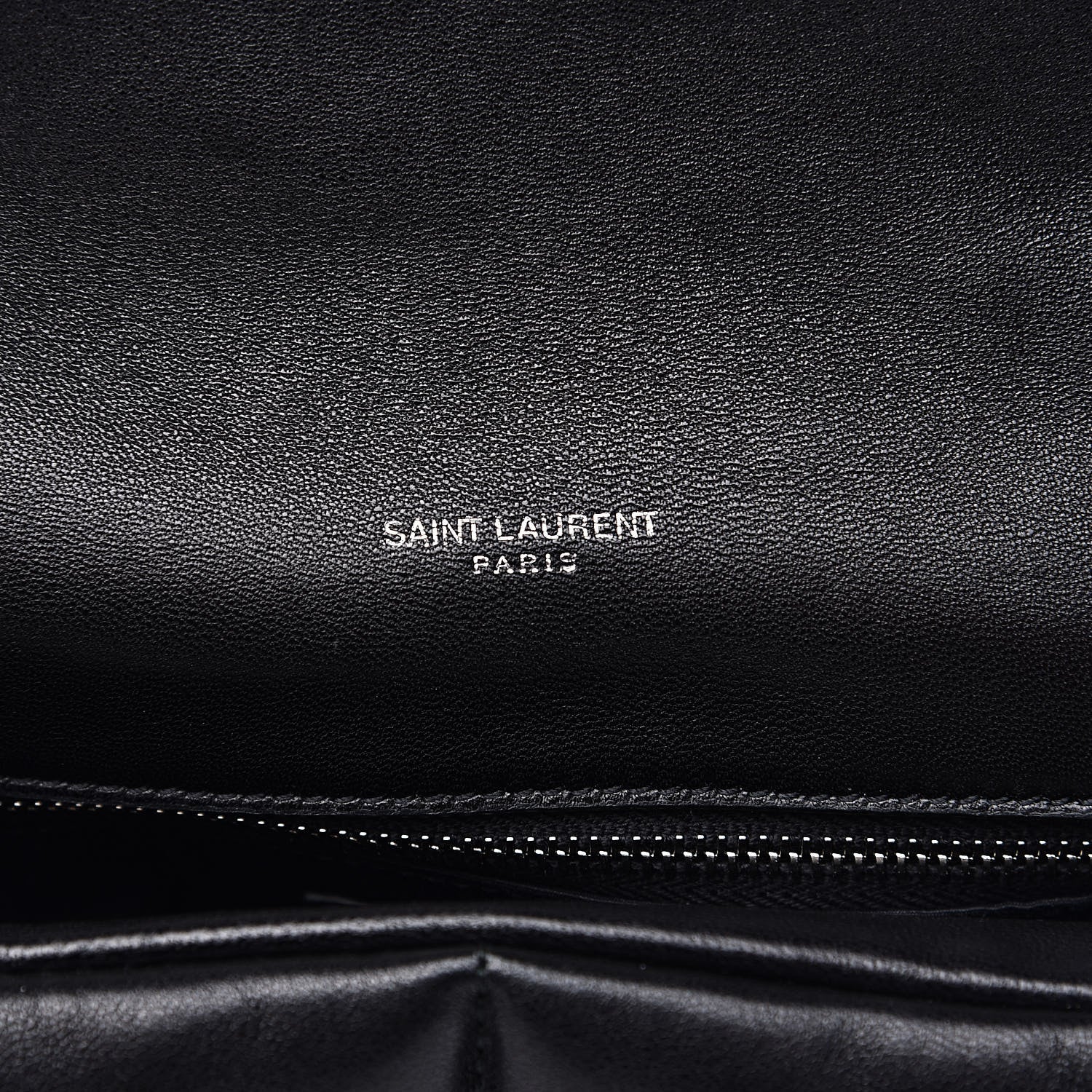 Saint Laurent Lambskin Quilted Medium Loulou Puffer Monogram Chain Satchel Black 7 of 11