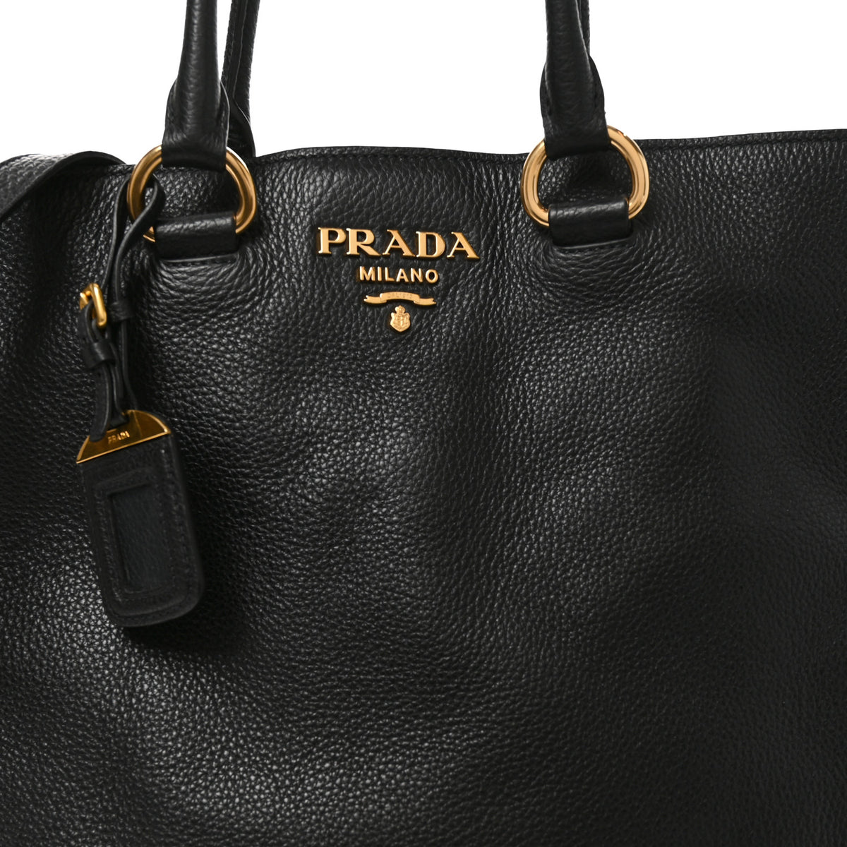 Vitello Daino Shopping Tote Black