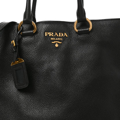 Prada Vitello Daino Shopping Tote Black 7 of 9