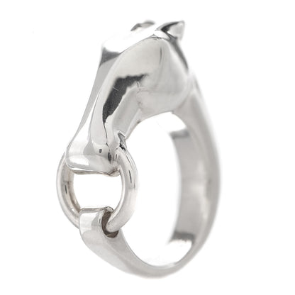 Hermes Sterling Silver PM Galop Ring 51 5.75 1 of 7