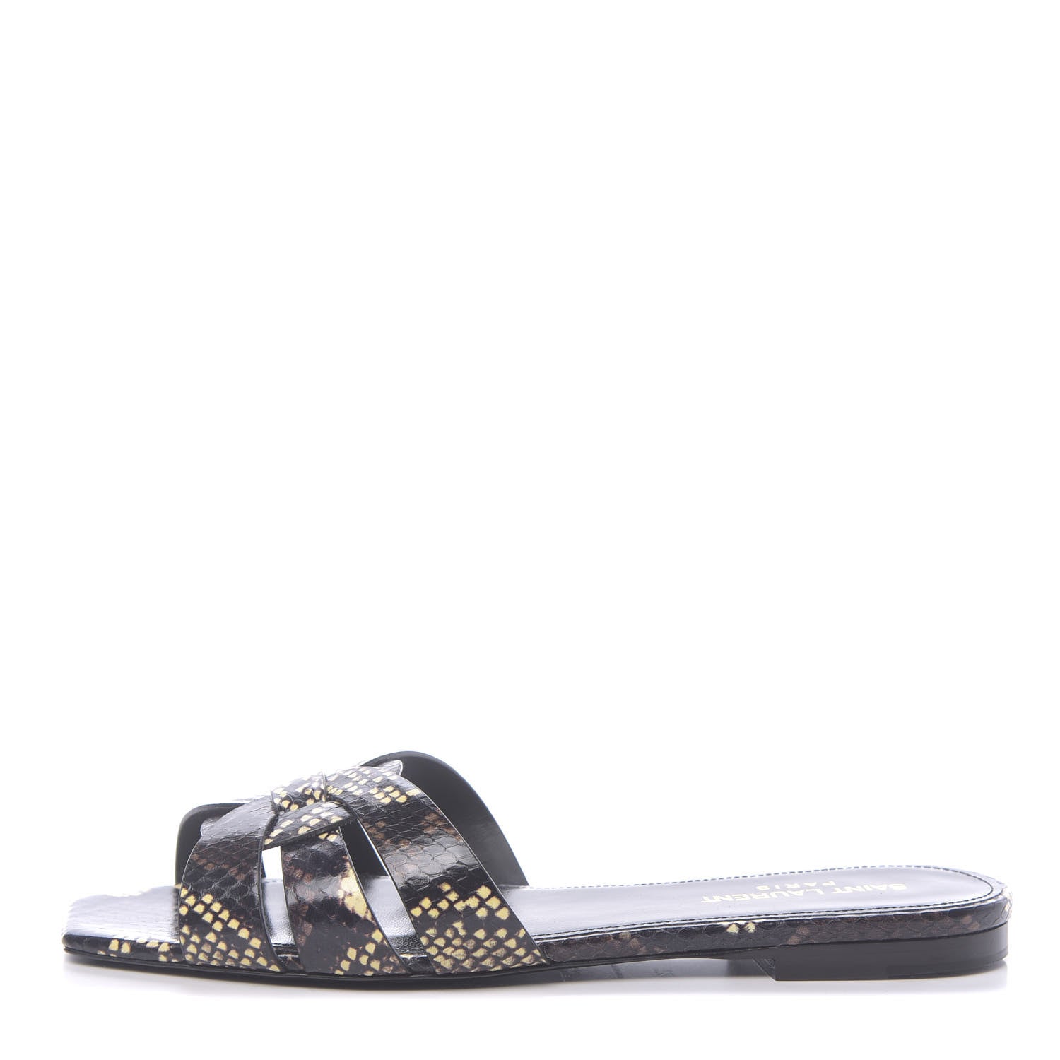 Saint Laurent Snakeskin Tribute 05 Slide Sandals 37 Moro 1 of 9