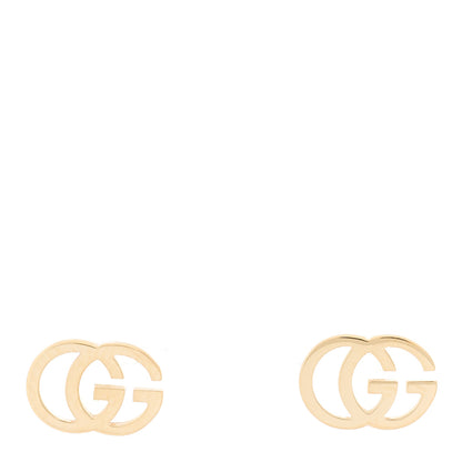 Gucci 18K Yellow Gold GG Tissue Stud Earrings 1 of 6