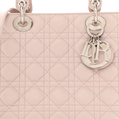 Christian Dior Lambskin Cannage Medium Lady Dior Light Pink 8 of 14
