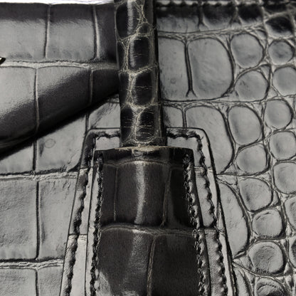 Givenchy Calfskin Crocodile Embossed Small Antigona Storm Grey 18 of 20