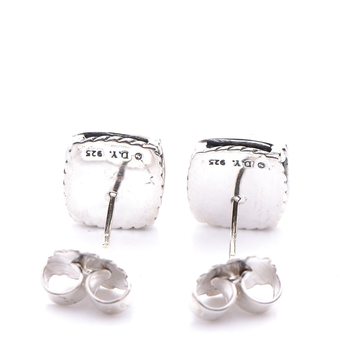 Sterling Silver Diamond Citrine 5mm Petite Albion Earrings