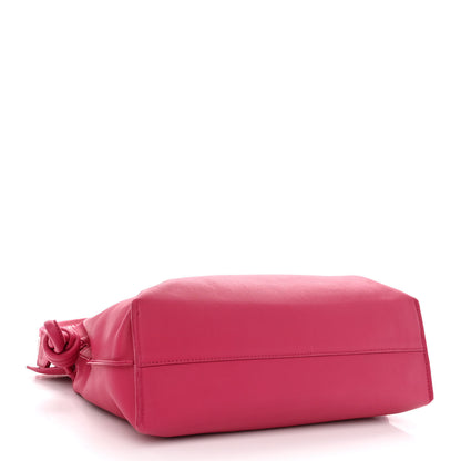 Loewe Satin Calfskin Monochrome Flamenco Knot Clutch Ruby Red Glaze 4 of 9