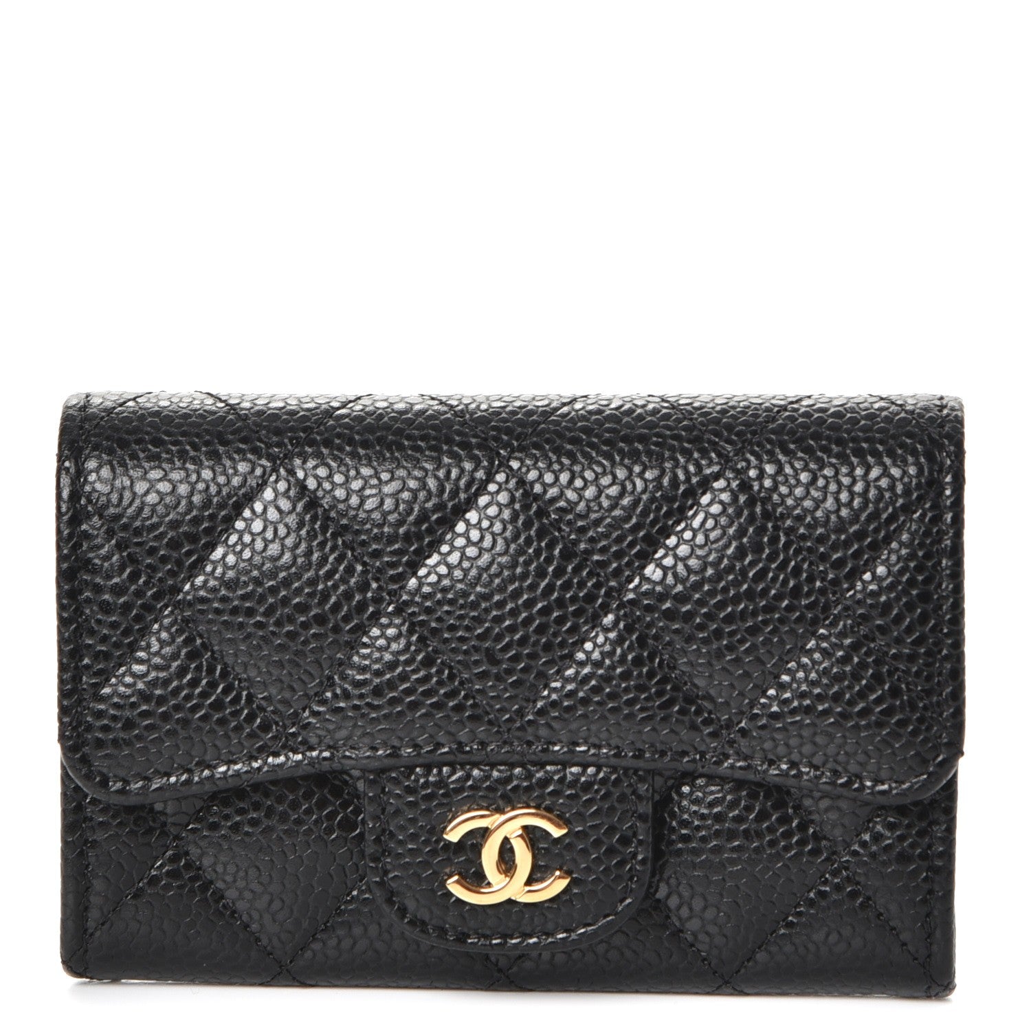 Chanel Caviar Quilted Flap Card Holder Black 1 of 9