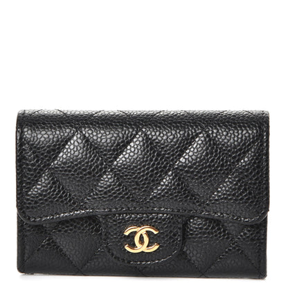 Chanel Caviar Quilted Flap Card Holder Black 1 of 9