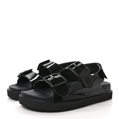 Gucci Rubber Mini Double G Womens Isla Dad Sandals 36 Black 3 of 8