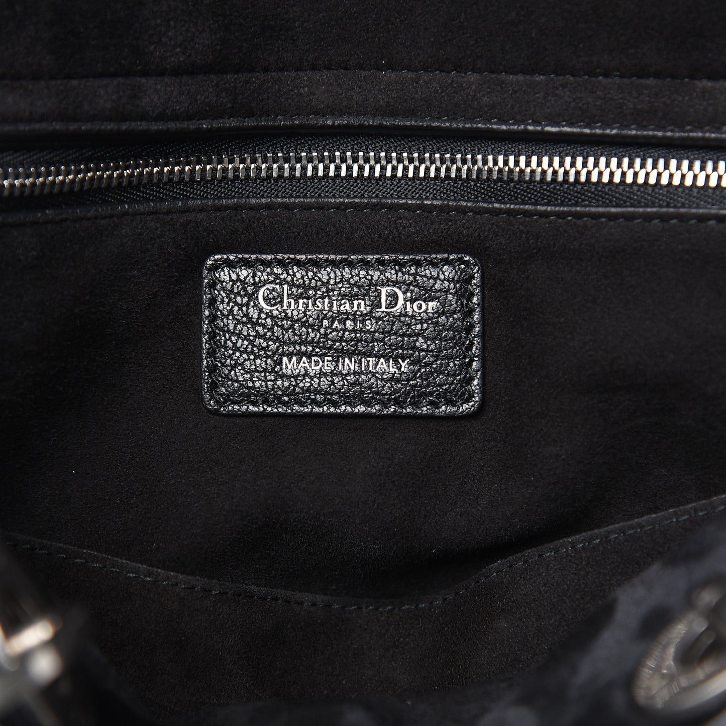 Canyon Grained Lambskin Large Lady Dior Black