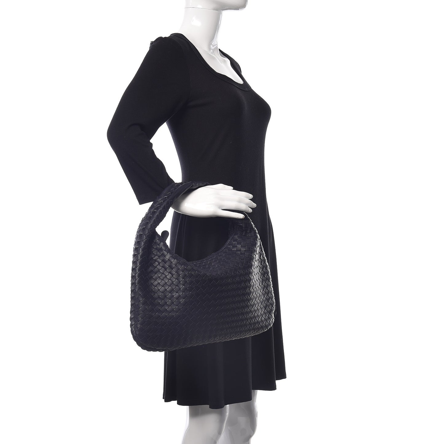 Nappa Intrecciato Medium Veneta Hobo Tourmaline