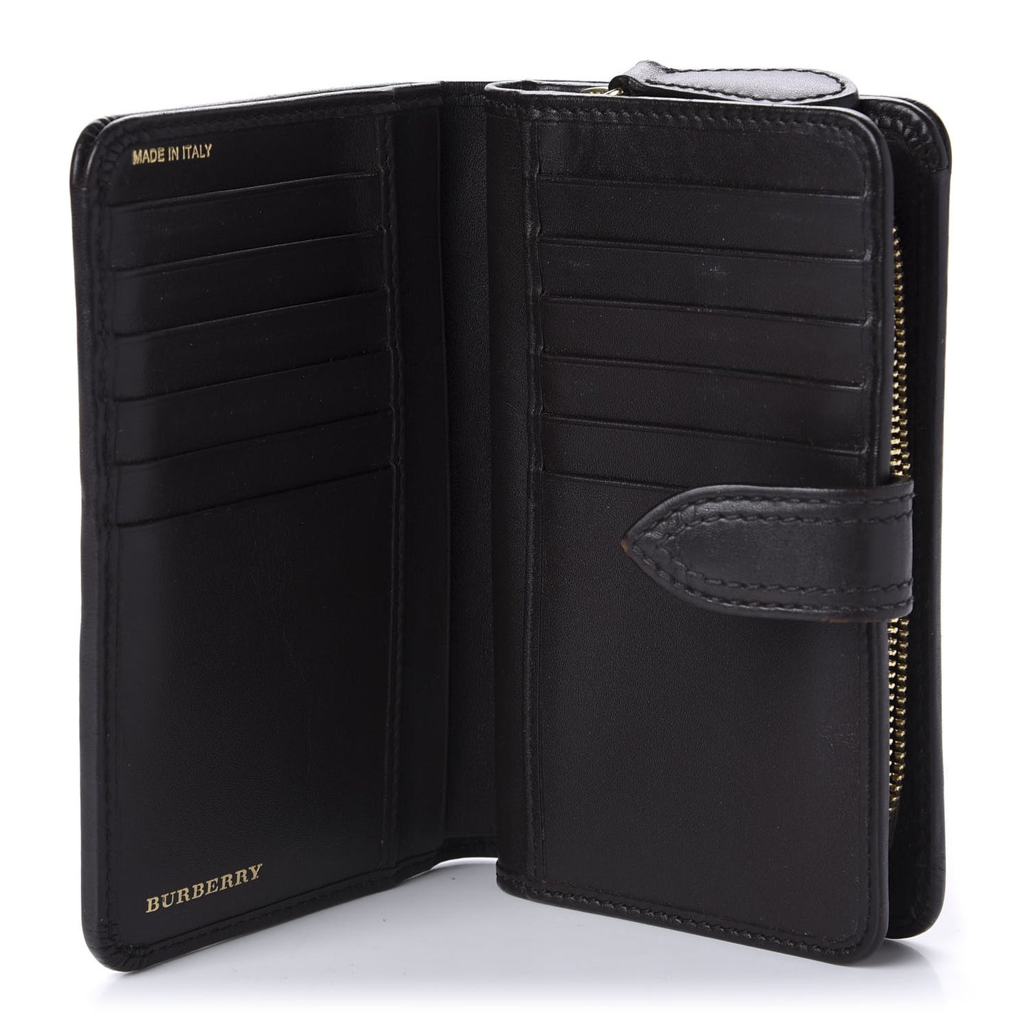 Haymarket Check Compact Zip Wallet Chocolate
