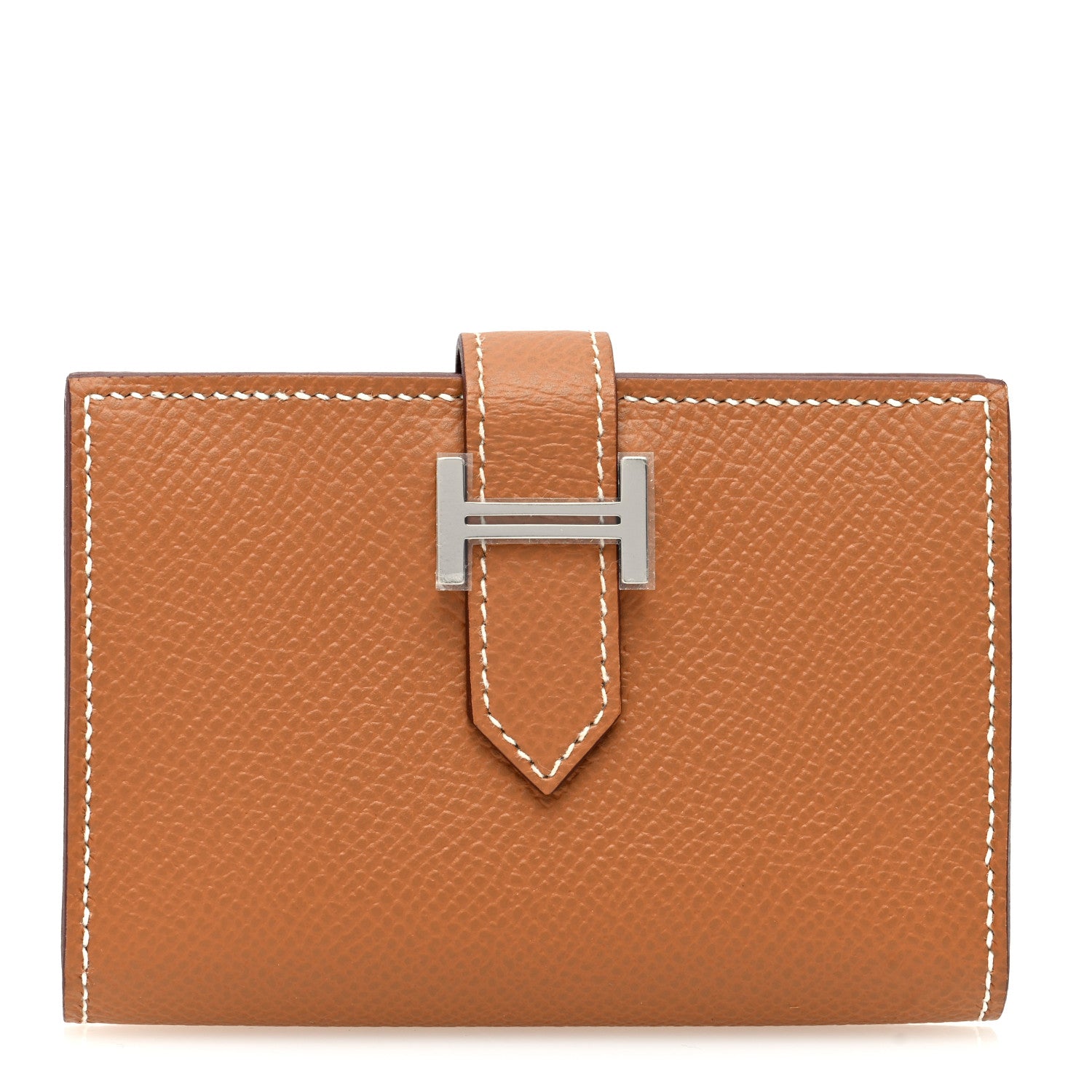 Hermes Epsom Bearn Card Holder Wallet Gold 1 of 8