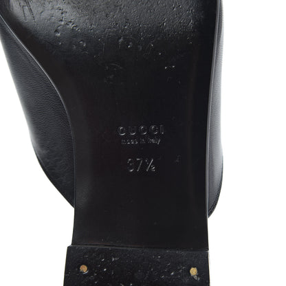 Gucci Malaga Kid Horsebit Slide Sandals 37.5 Black 7 of 11