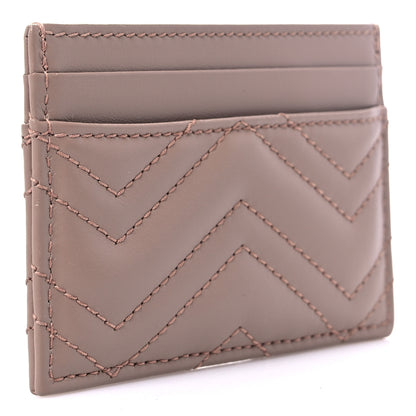 Gucci Calfskin Matelasse GG Marmont Card Holder Porcelain Rose 3 of 6