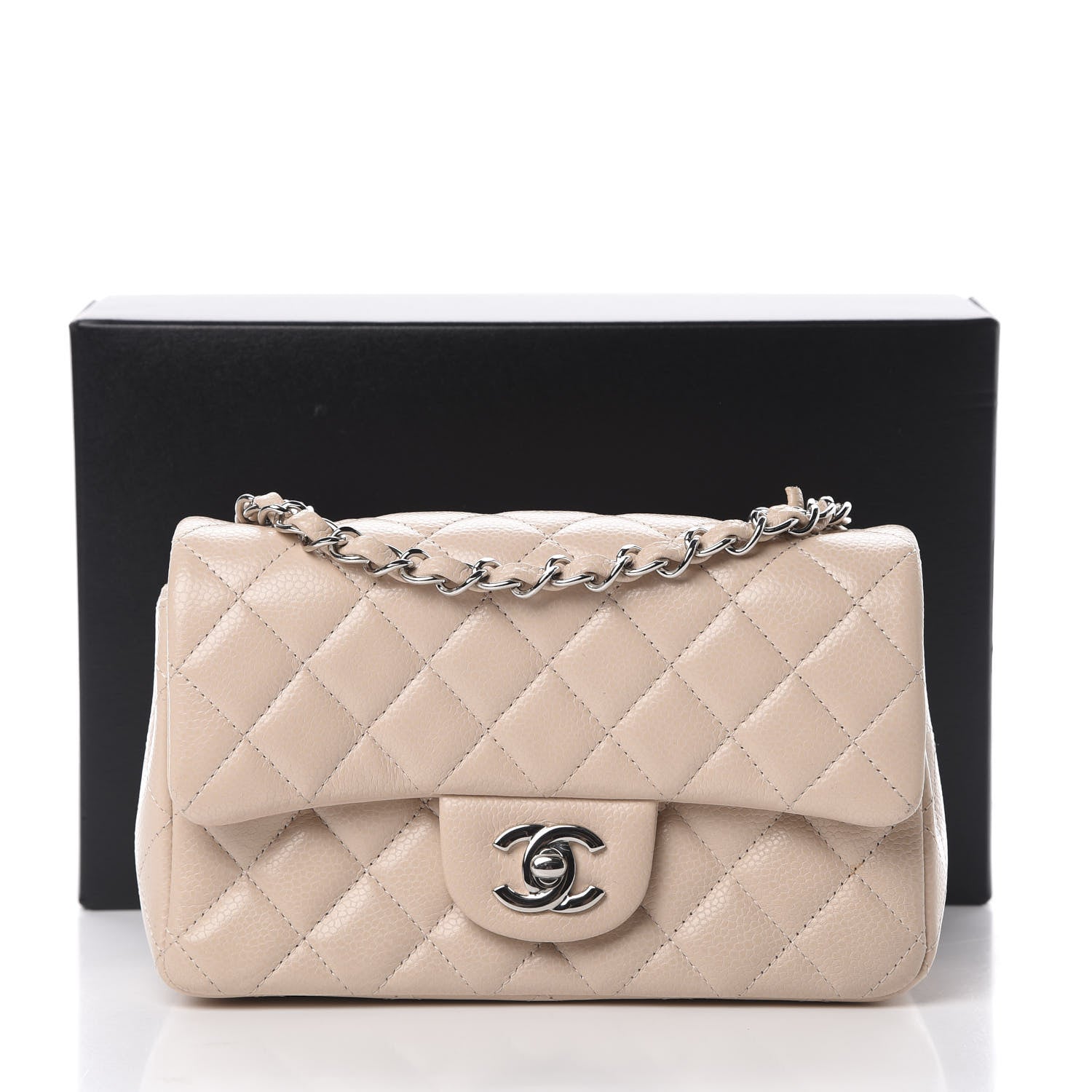 Chanel Caviar Quilted Mini Rectangular Flap Light Pink 12 of 12