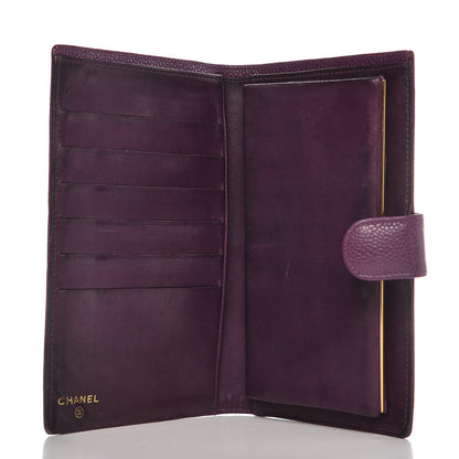 Chanel Caviar Timeless CC Zipped Pocket Wallet Purple 5 of 15