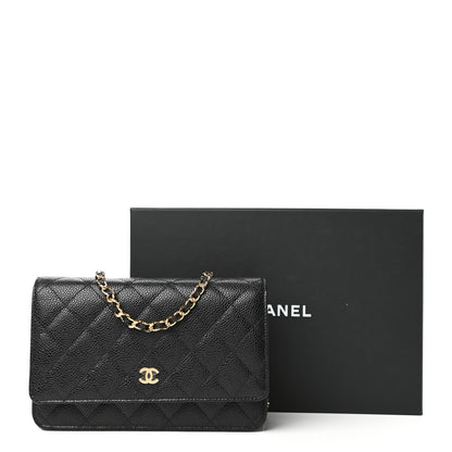 Chanel Caviar Quilted Wallet On Chain WOC Black 10 of 10