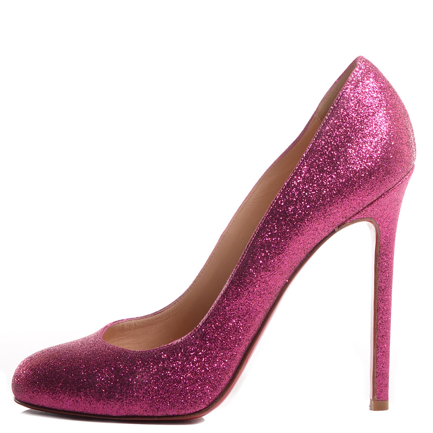 Christian Louboutin Glitter Mini Lady Lynch 120 Pumps 38.5 Fuxia 1 of 5