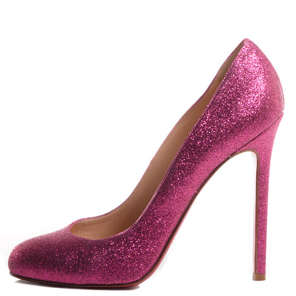 Christian Louboutin Glitter Mini Lady Lynch 120 Pumps 38.5 Fuxia 1 of 5