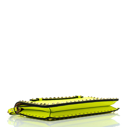 Valentino Garavani Nappa Rockstud Wristlet Clutch Yellow Fluo 4 of 11
