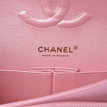 Chanel Iridescent Caviar Quilted Medium Double Flap Rose Pink 6 of 10