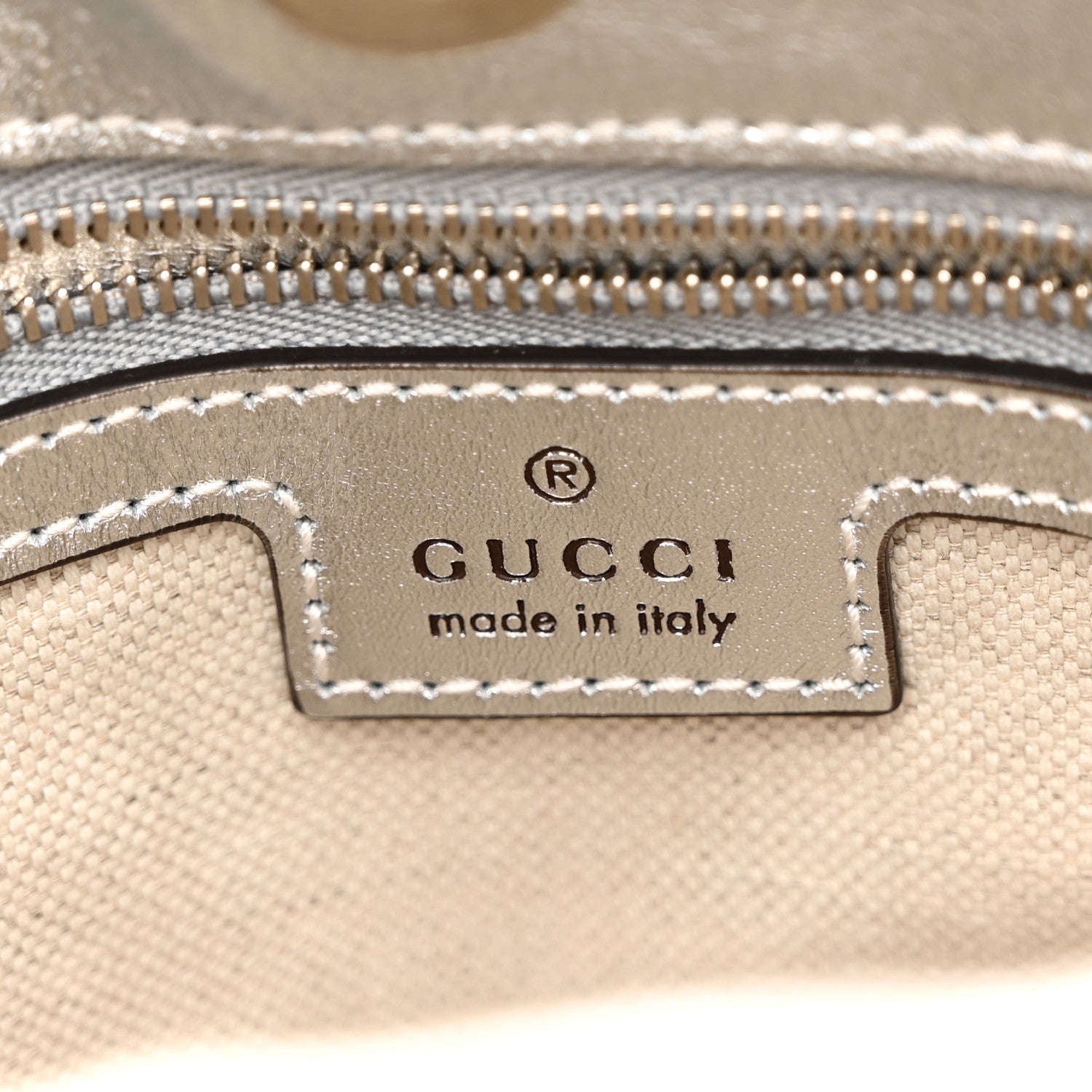 Gucci Sakai Be Green Calfskin Diagonal Stitched Small Blondie Tote Silver 6 of 10