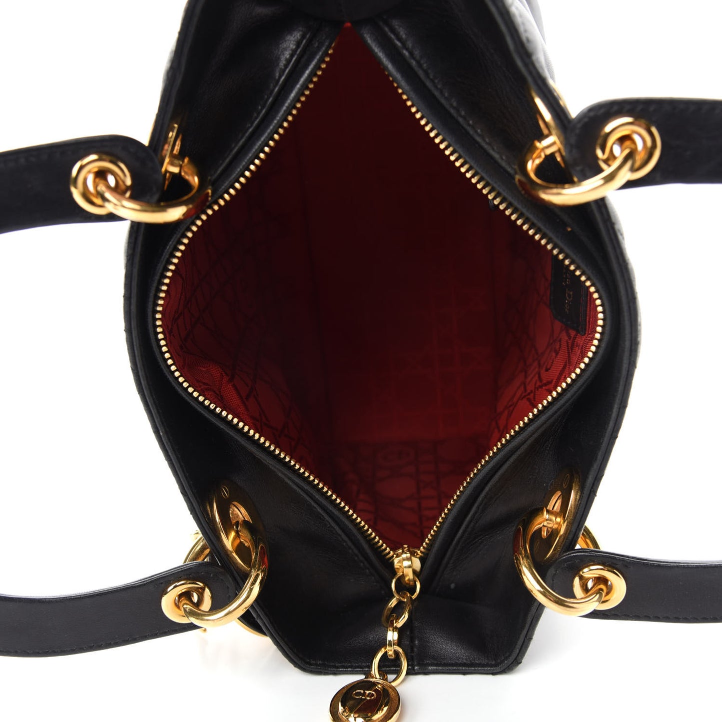 Lambskin Cannage Medium Lady Dior Black