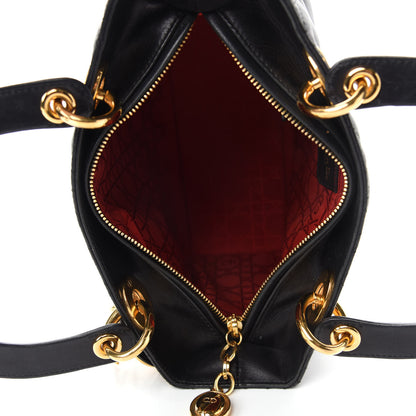 Christian Dior Lambskin Cannage Medium Lady Dior Black 6 of 11