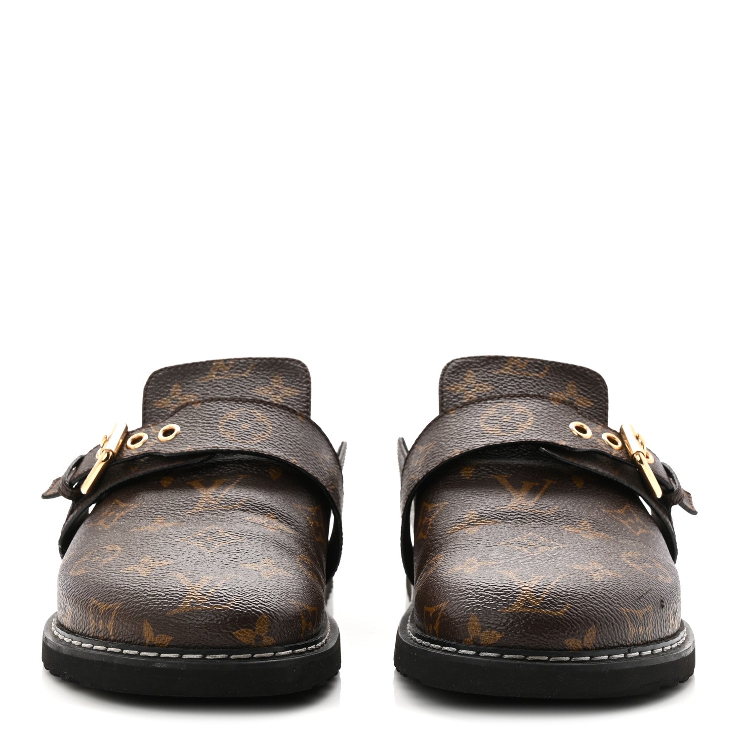 Louis Vuitton Patent Monogram Womens Cosy Flat Comfort Clog Mules 38.5 Brown 3 of 12