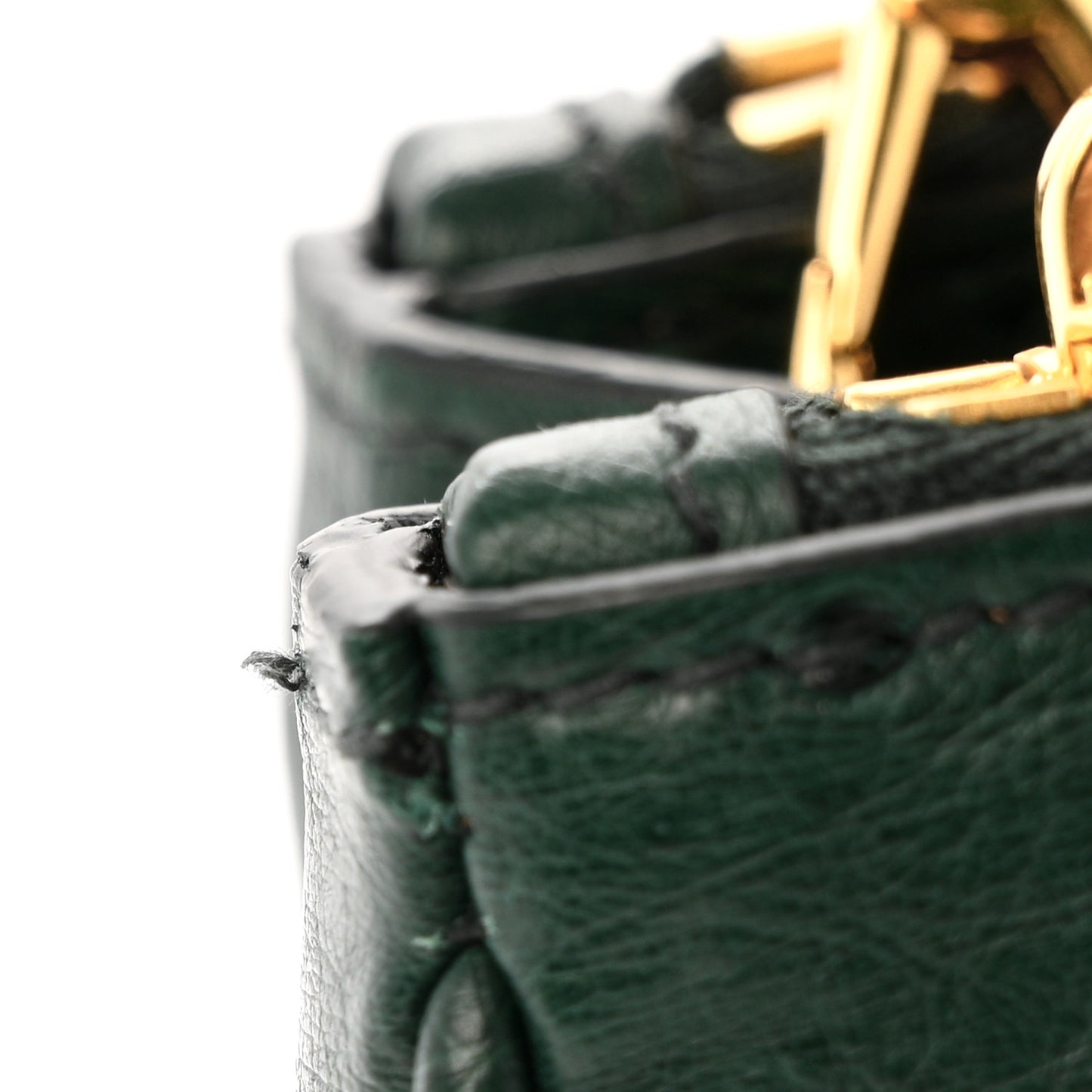 Ostrich Mini Galleria Double Zip Tote Smeraldo