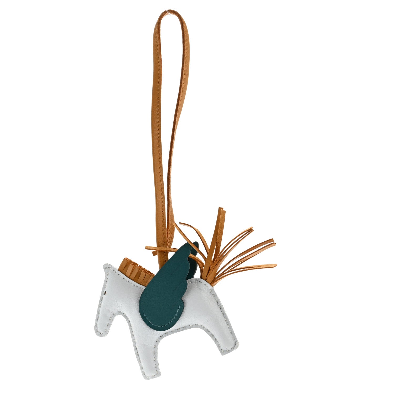 Hermes Milo Lambskin Grigri Rodeo Pegase Horse Bag Charm PM Bleu 1 of 5