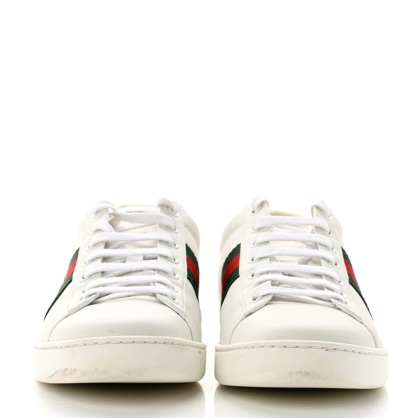 Calfskin Ayers Bee Embroidered Womens Ace Sneakers 39.5 White Green